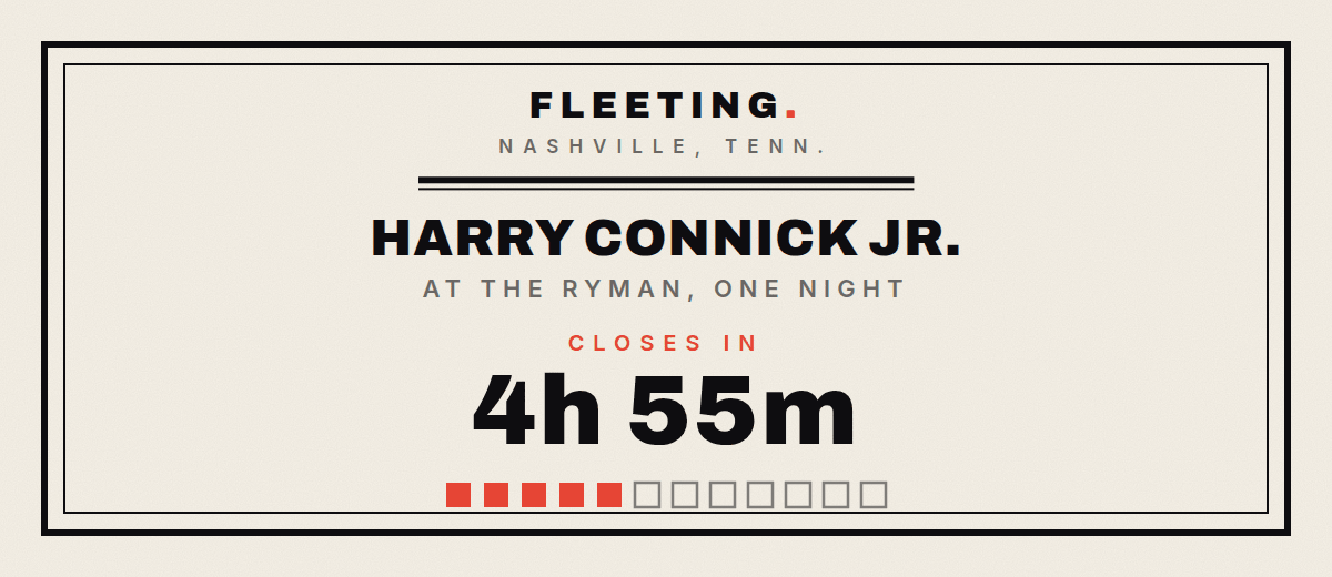 Fleeting Nashville - closes tonight